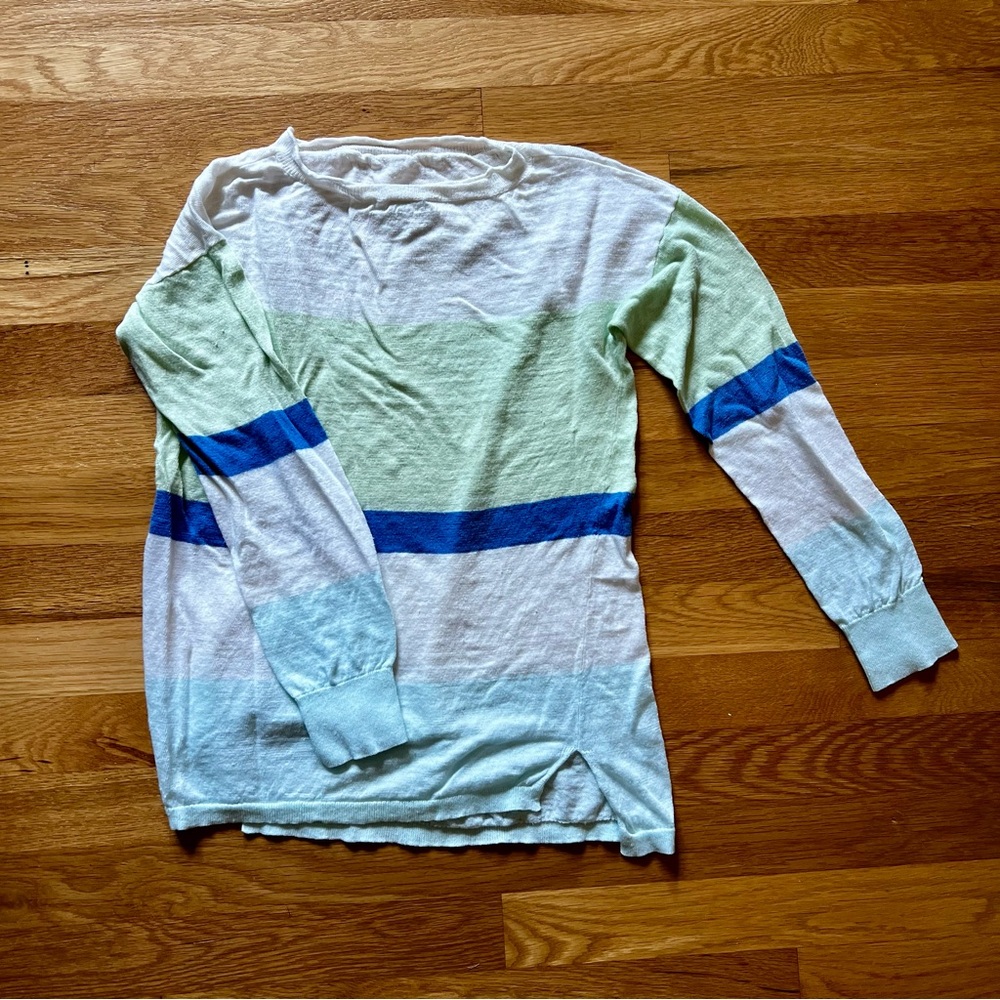 Striped Long Sleeve L.L. Bean Linen Sweater
